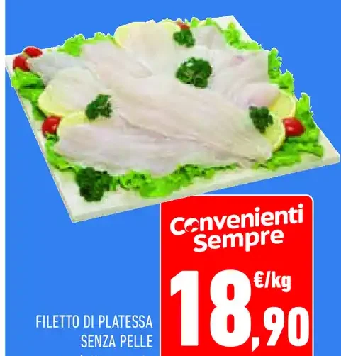 Filetto di platessa senza pelle