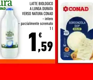 Latte biologico a lunga durata Verso Natura Conad
