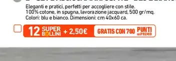 Set 2 asciugamani ospite blu e bianco