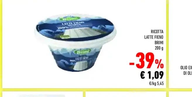 Ricotta latte fieno Brimi
