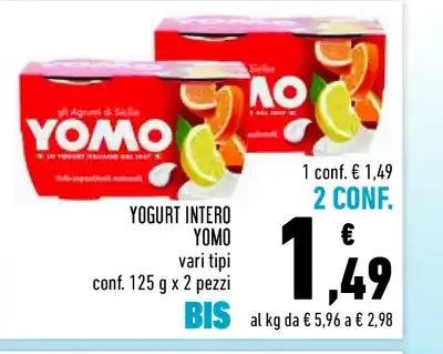 Yogurt intero Yomo vari tipi