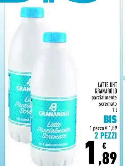 Latte UHT Granarolo parzialmente scremato 1 l