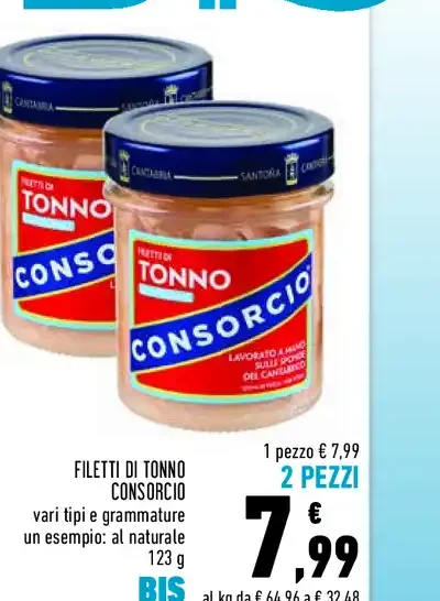 Filetti di tonno Consorcio 123 g