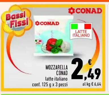 Mozzarella Conad latte italiano