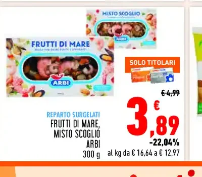 Frutti di mare misto scoglio Arbi