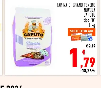 Farina di grano tenero Nuvola Caputo tipo 0