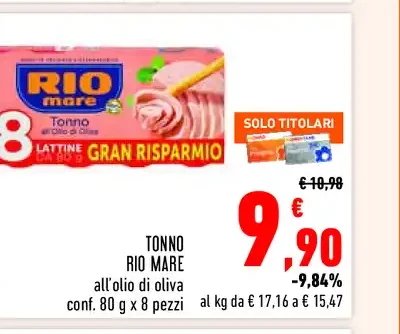 Tonno Rio Mare all'olio di oliva
