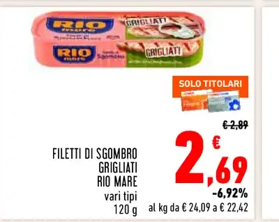 Filetti di sgombro grigliati Rio Mare