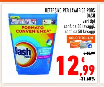 Detersivo lavatrice Pods Dash