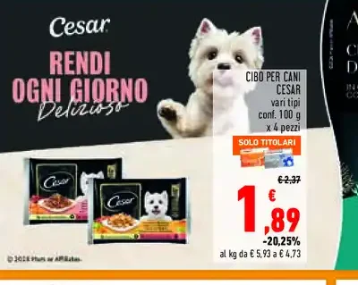 Cibo per cani Cesar