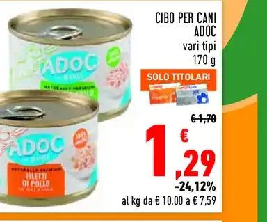 Cibo per cani Adoc