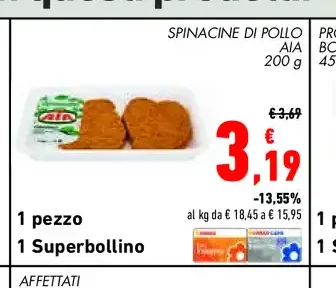 Spinacine di pollo Aia 200 g