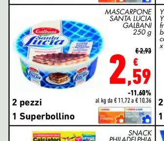 Mascarpone Santa Lucia Galbani 250 g