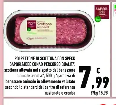 Polpettone di scottona con speck Sapori&Idee