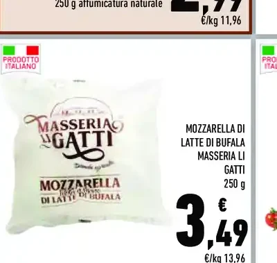 Mozzarella di latte di bufala Masseria Li Gatti