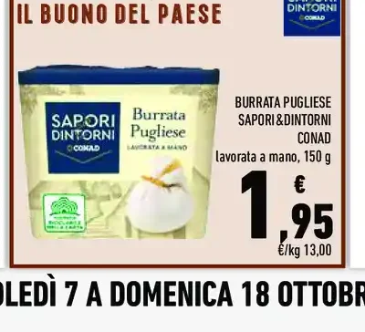 Burrata pugliese Sapori&Dintorni Conad