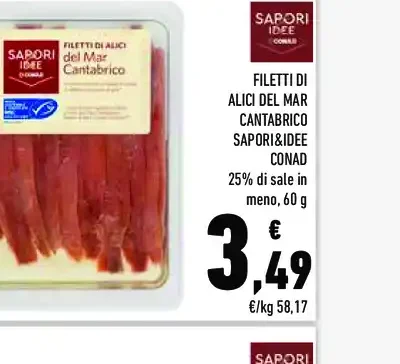 Filetti di alici del Mar Cantabrico Sapori&Idee Conad