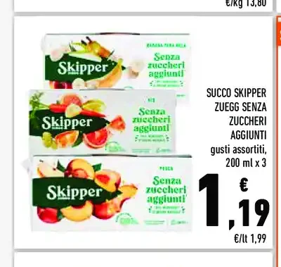 Succo Skipper Zuegg senza zuccheri aggiunti