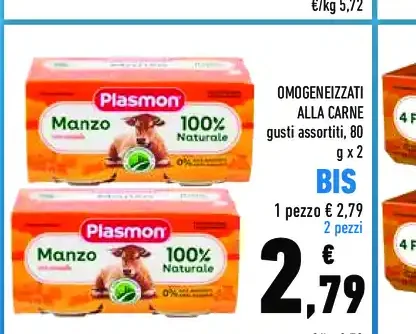 Omogeneizzato alla carne Plasmon