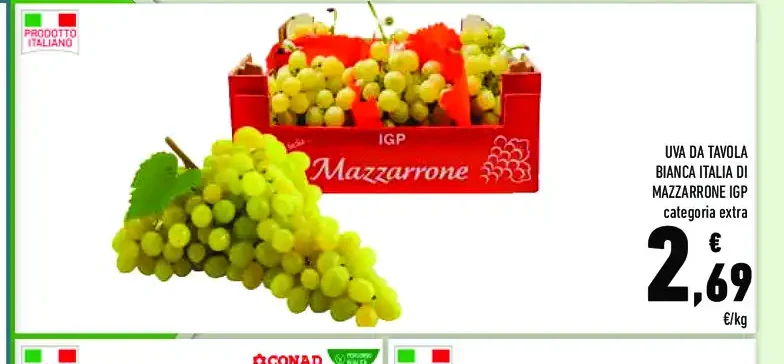 Uva da tavola Italia di Mazzarrone IGP