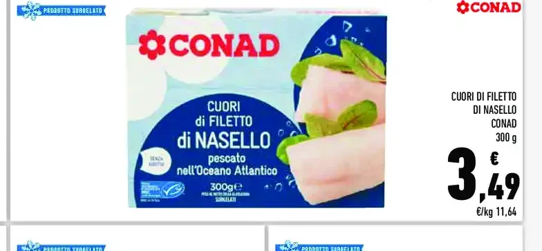 Cuori di filetto di nasello Conad