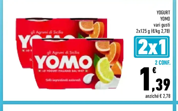 Yogurt Yomo vari gusti