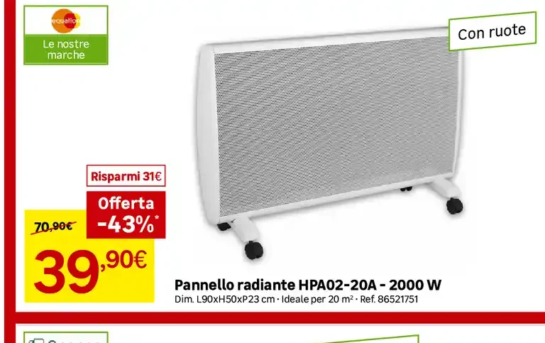 Pannello radiante HPA02-20A