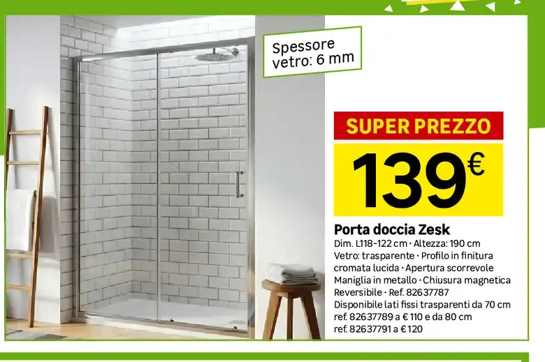 Porta doccia Zesk