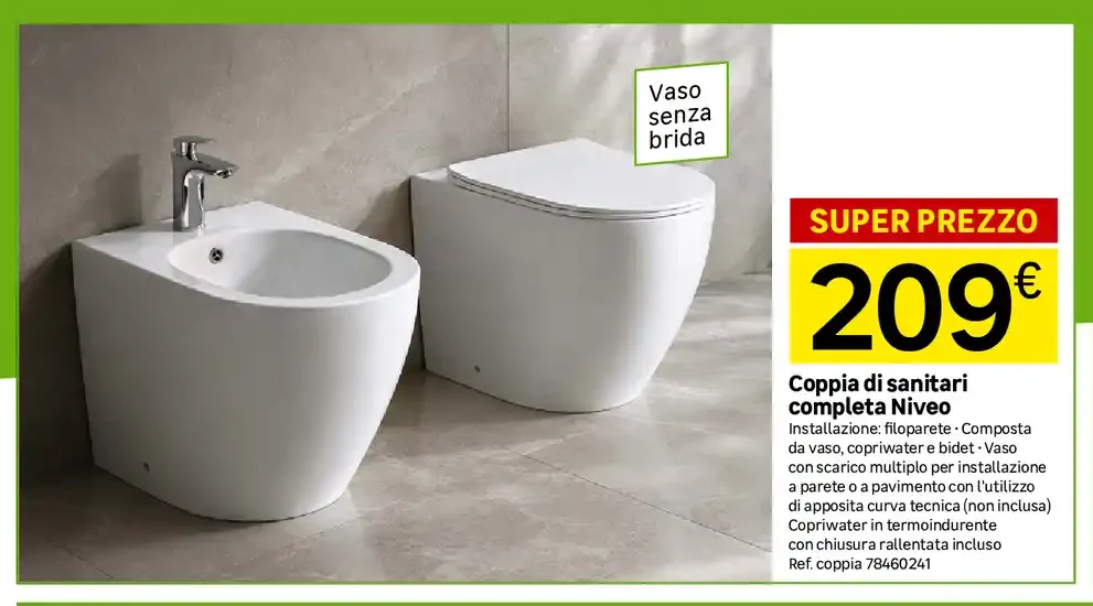 Coppia di sanitari completa Niveo