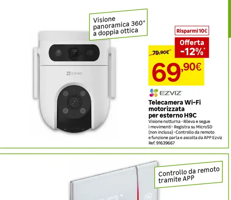 Telecamera Wi-Fi motorizzata per esterno H9C