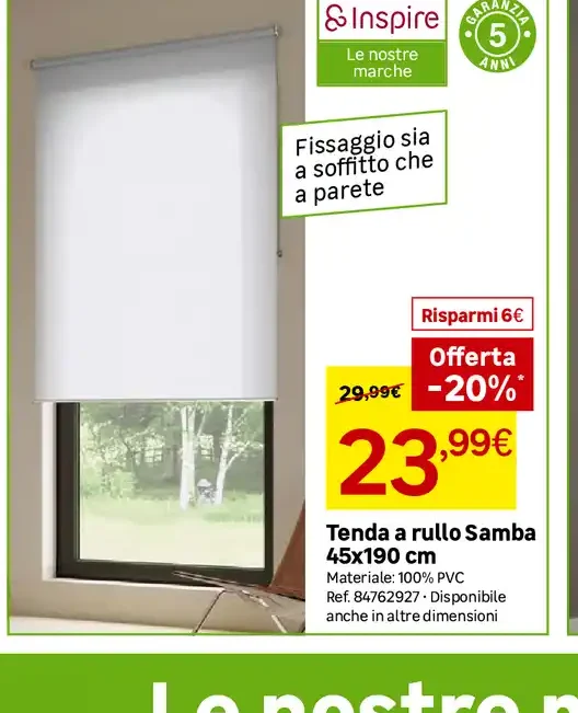 Tenda a rullo Samba 45x190 cm