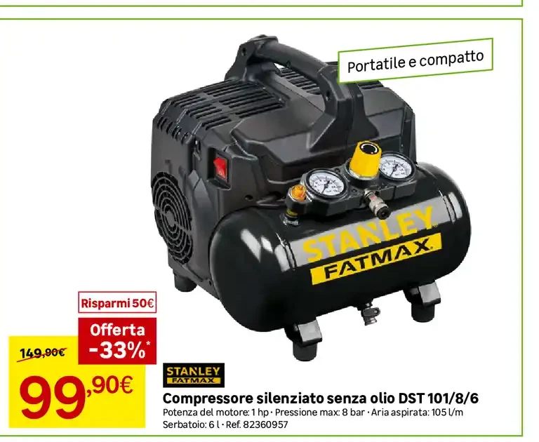 Compressore silenziato senza olio DST 101/8/6