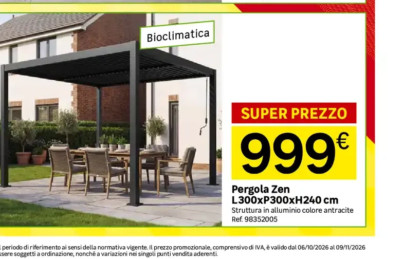 Pergola Zen L300xP300xH240 cm