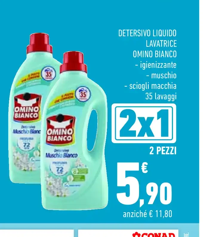 Detersivo liquido lavatrice Omino Bianco