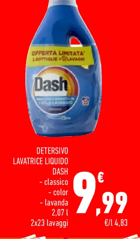 Detersivo lavatrice liquido Dash
