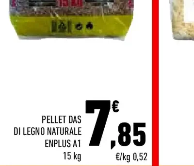 Pellet Das di legno naturale Enplus A1