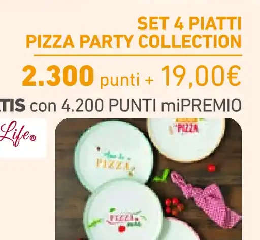 Set 4 piatti Pizza Party Collection