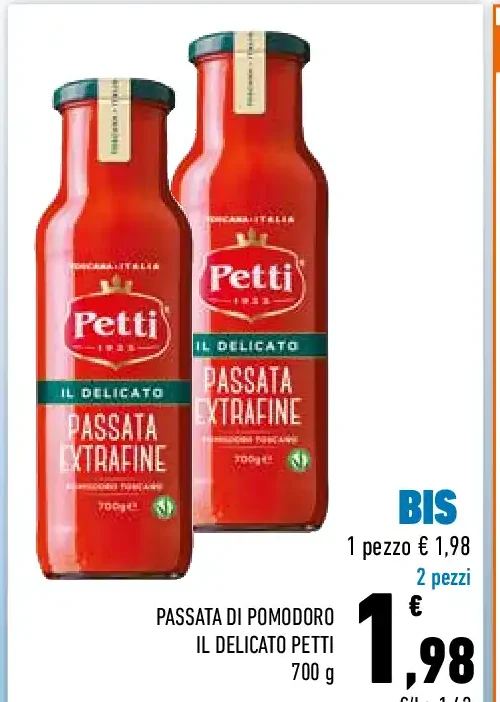 Passata di pomodoro Il Delicato Petti 700 g