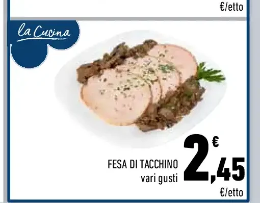 Fesa di tacchino vari gusti