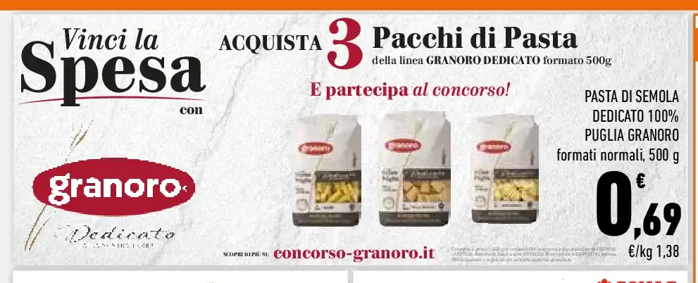 Pasta di semola Granoro Dedicato