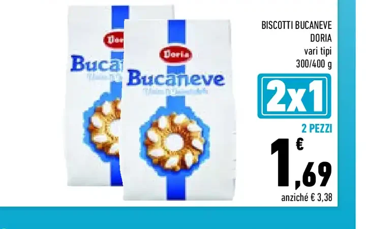 Biscotti Bucaneve Doria 300/400 g