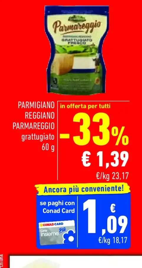 Parmigiano Reggiano grattugiato Parmareggio