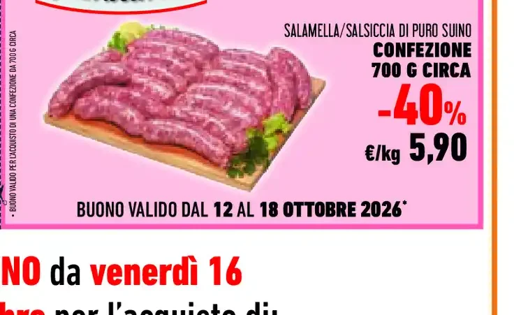 Salamella o salsiccia di puro suino