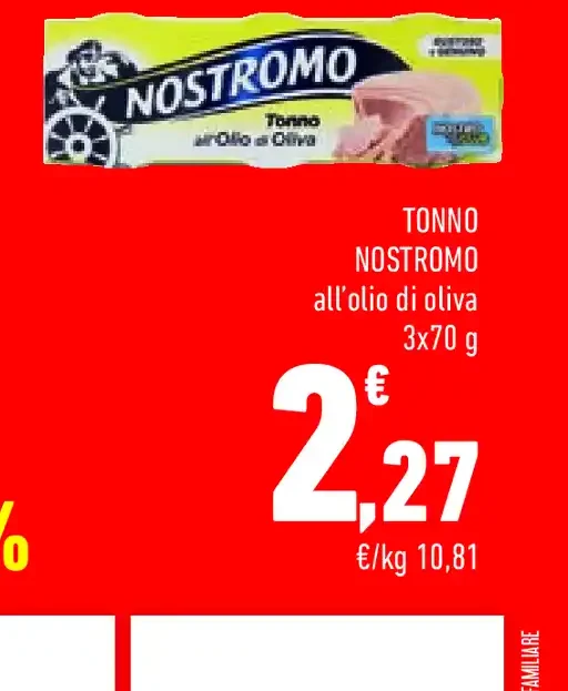Tonno Nostromo all'olio di oliva