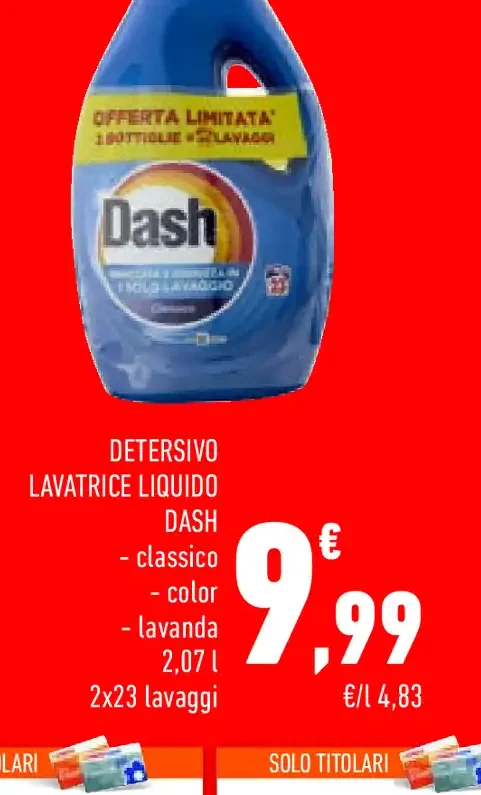 Detersivo lavatrice liquido Dash