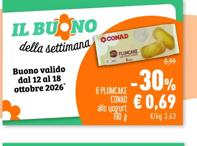 Plumcake Conad allo yogurt