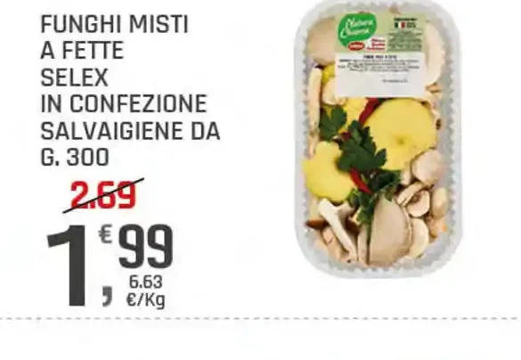 Funghi misti a fette Selex