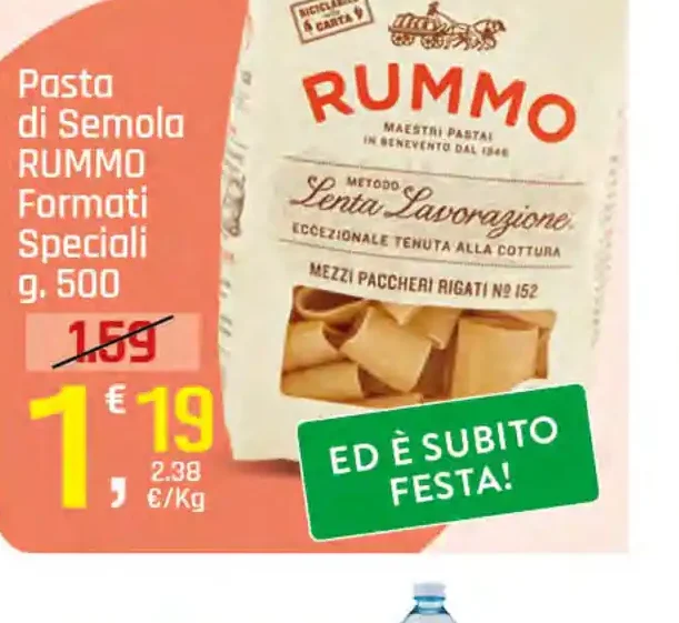 Pasta di semola formati speciali
