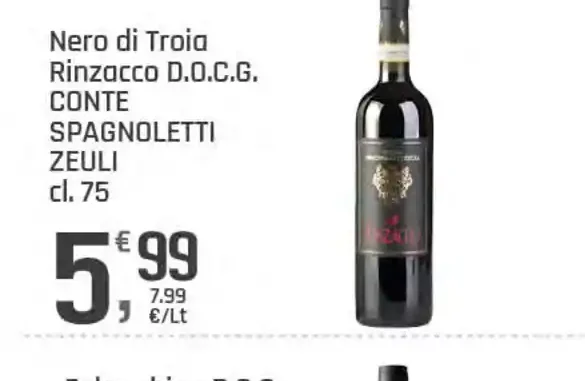 Nero di Troia Rinza cco Conte Spagnoletti Zeuli