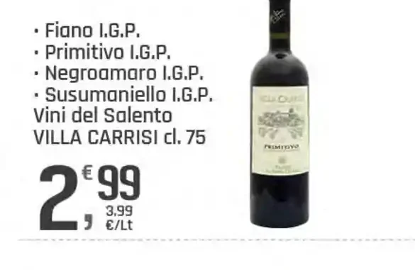 Vini del Salento Villa Carrisi